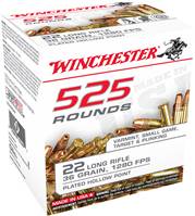 Winchester Ammo 22LR525HP USA  22 LR 36 gr Copper Plated Hollow Point (CPHP) 525 Bx/10 Cs (Bulk)